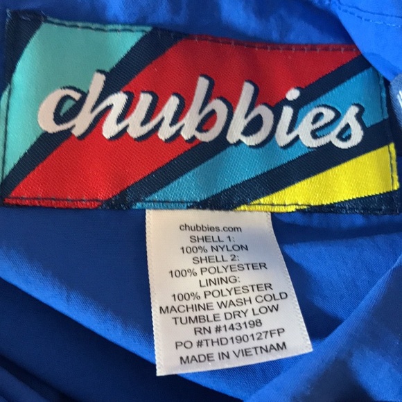 Chubbies Reversible 1/4 Zip Snap Fleece Nylon Pullover - Picture 12 of 13